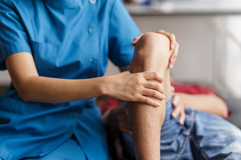 Man receiving a sports massage